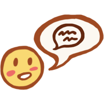  A person with a speech bubble, inside the speech bubble is another speech bubble with darker line art